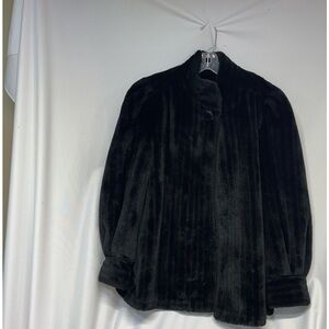 Casper 1960s Vintage Borgessa Styled by Casper Black  Fur coat M
